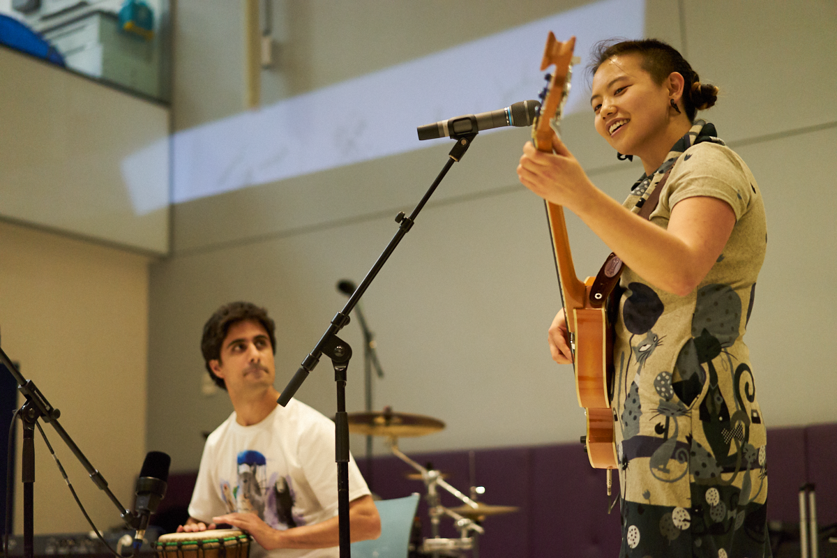 Goncalo and I during our set.