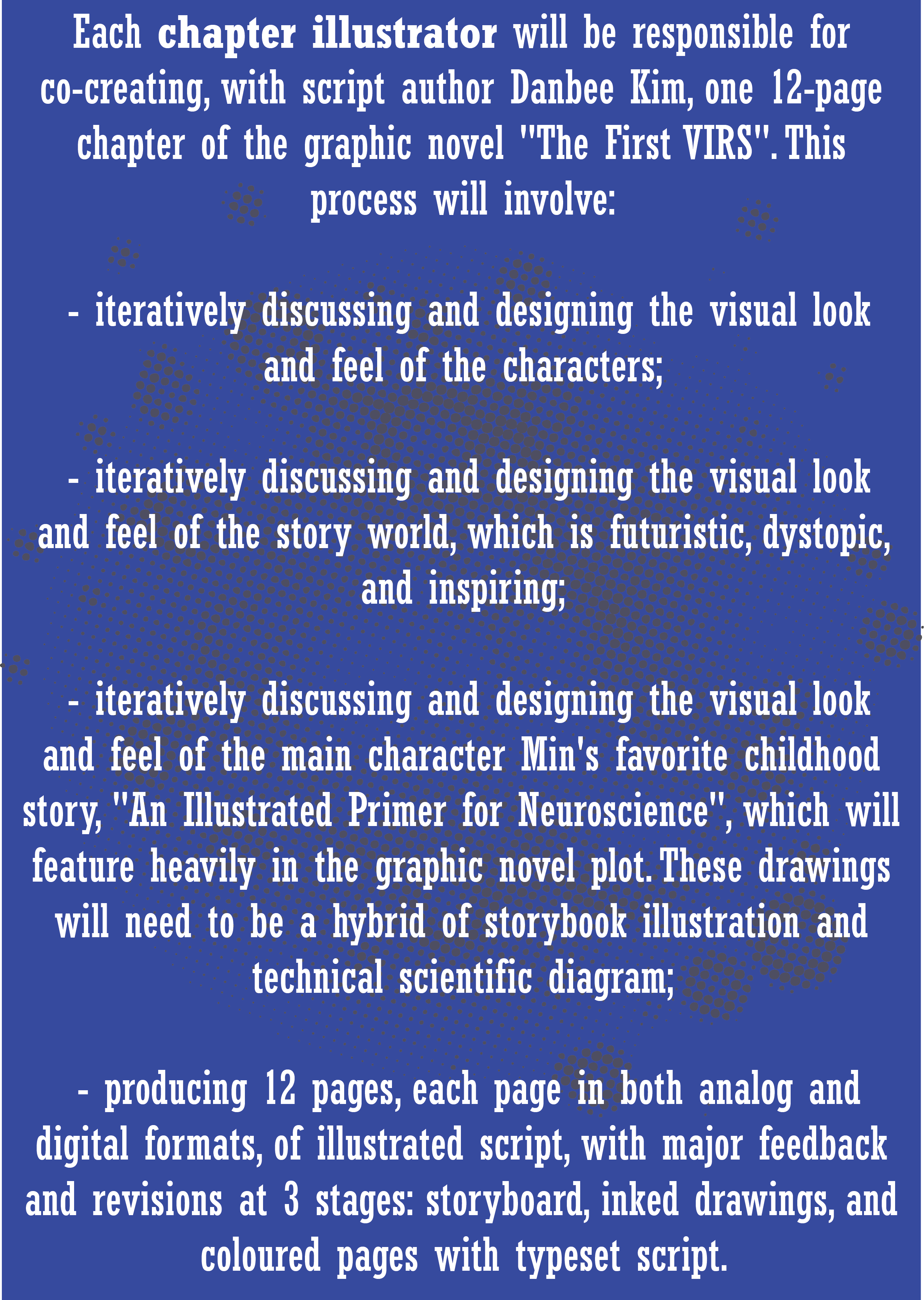 Call for artists, flyer page 04: Chapter illustrator responsibilities and expectations