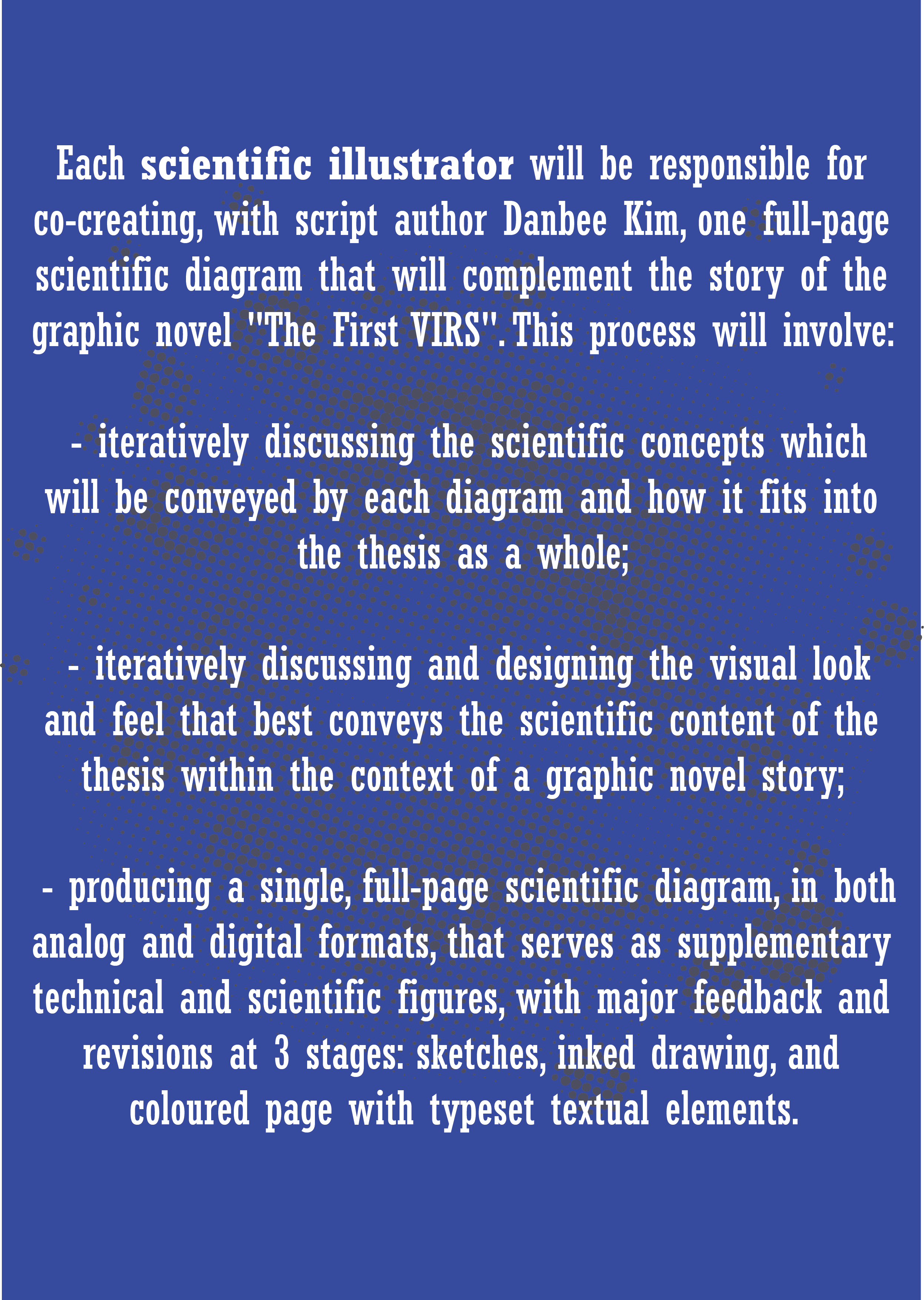 Call for artists, flyer page 06: Scientific illustrator responsibilities and expectations