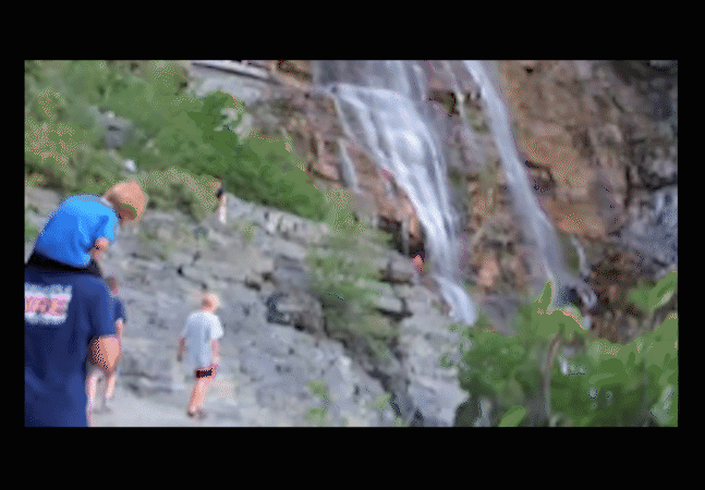 Example of a Rapid Psychomotor Response: A dad saves his daughter from falling off a cliff, while carrying another child on his shoulders and wearing flip flops.