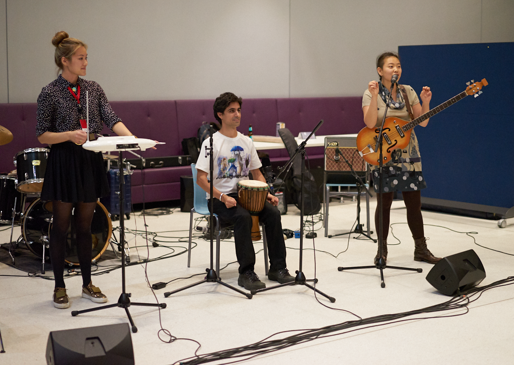 Crick Live Music Symposium, 2017. Xiao, Goncalo, and Danbee.