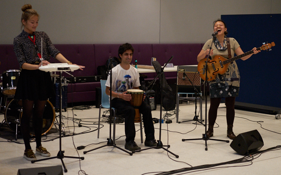 Crick Live Music Symposium, 2017. Xiao, Goncalo, and Danbee.